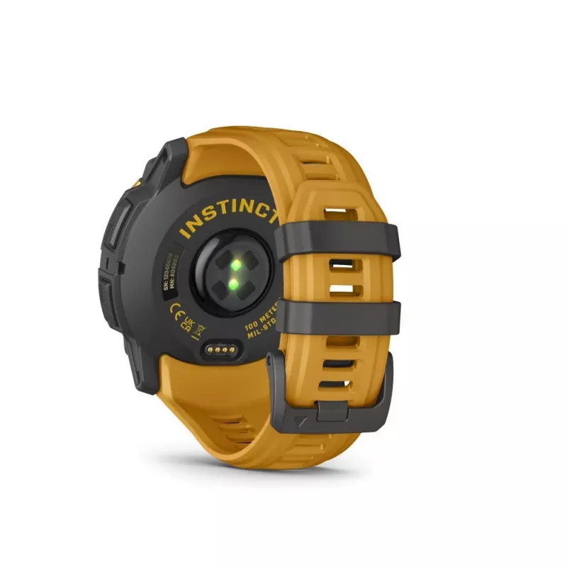Garmin Instinct 3 – 50 mm, Solar Sunburst su Sunburst/Pilkas dirželis