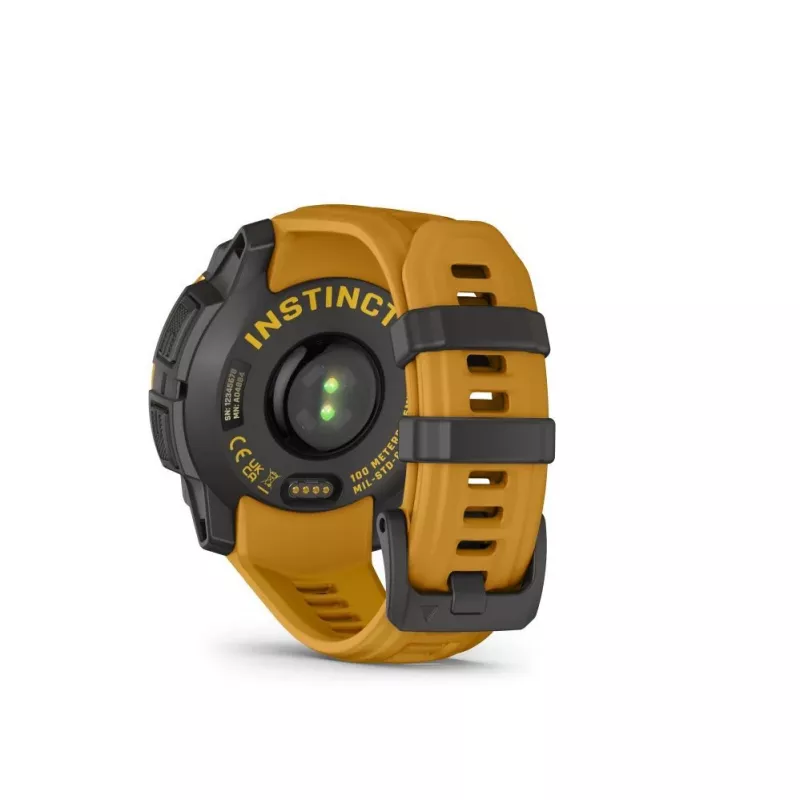 Garmin Instinct 3 Solar 45mm GPS Smartwatch Sunburst su Sunburst/Pilka juosta
