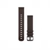 Garmin Quick Release Bands (20 mm) tamsiai rudos odos dirželis su sidabrine sagtimi