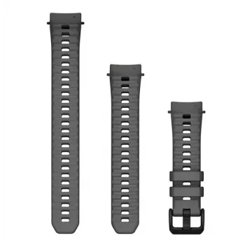 Garmin QuickFit 20 mm silikoninis laikrodžio dirželis anglies spalvos, tinka Instinct E 40 mm ir suderinamiems modeliams