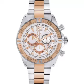 GC vyriškas Y02006G1 šveicariškas kvarcinis chronografas – 45 mm nerūdijančio plieno korpusas, juodas ciferblatas