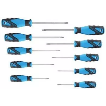 GEDORE Workshop Torx atsuktuvų rinkinys, 10 dalių, TX6-TX40, 2 komponentų rankena, DIN ISO 8764 1482335