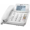 Geemarc CL595 Laidinis Senjorų Telefonas su Atsakikliu, Laisvų Rankų, Vizualiniu Skambučio Indikatoriumi, Suderinamas su Klausos Aparatais, Avariniu Pakabuku, Baltas
