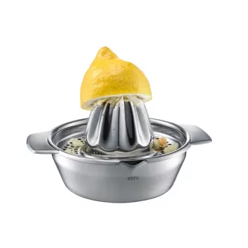 GEFU Citrus Juicer LEMON elektrinė citrusų spaustuvė 100 W šlifuotas nerūdijantis plienas