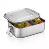GEFU ENDURE Small Lunch Box 0,7 l nerūdijančio plieno su žaliu silikoniniu tarpeliu