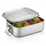 GEFU ENDURE Small Lunch Box 0,7 l nerūdijančio plieno su žaliu silikoniniu tarpeliu