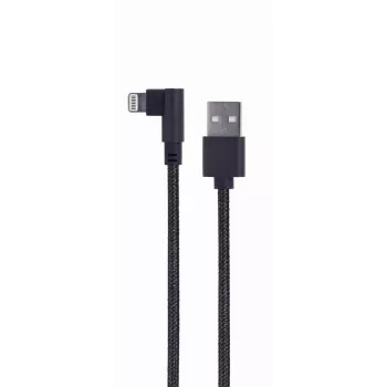 GEMBIRD kampuotas pintas USB-A į 8 kontaktų Lightning kabelis 0.2 m juodas