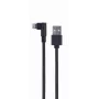 GEMBIRD kampuotas pintas USB-A į 8 kontaktų Lightning kabelis 0.2 m juodas