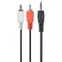 Gembird CCA-458-5M Garso laidas 3,5mm Jack – 2x RCA Kištukas–Kištukas 5m