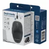 Gembird MUSW2-6B-01 Dual-mode Wireless Mouse, 2.4 GHz + Bluetooth 5.0, 1600 DPI, 6 Mygtukai, Juoda