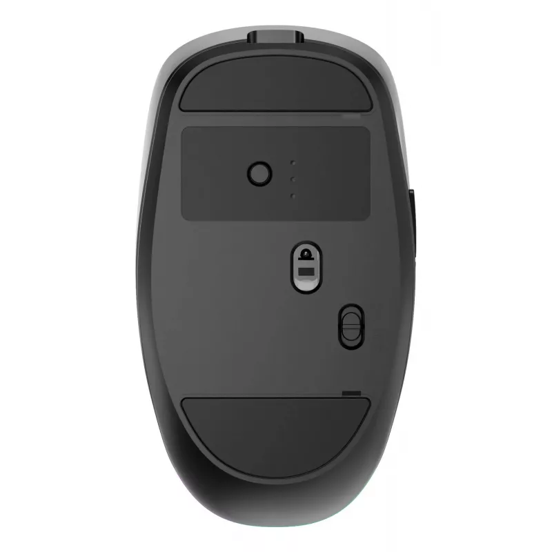 Gembird MUSW2-6B-01 Dual-mode Wireless Mouse, 2.4 GHz + Bluetooth 5.0, 1600 DPI, 6 Mygtukai, Juoda