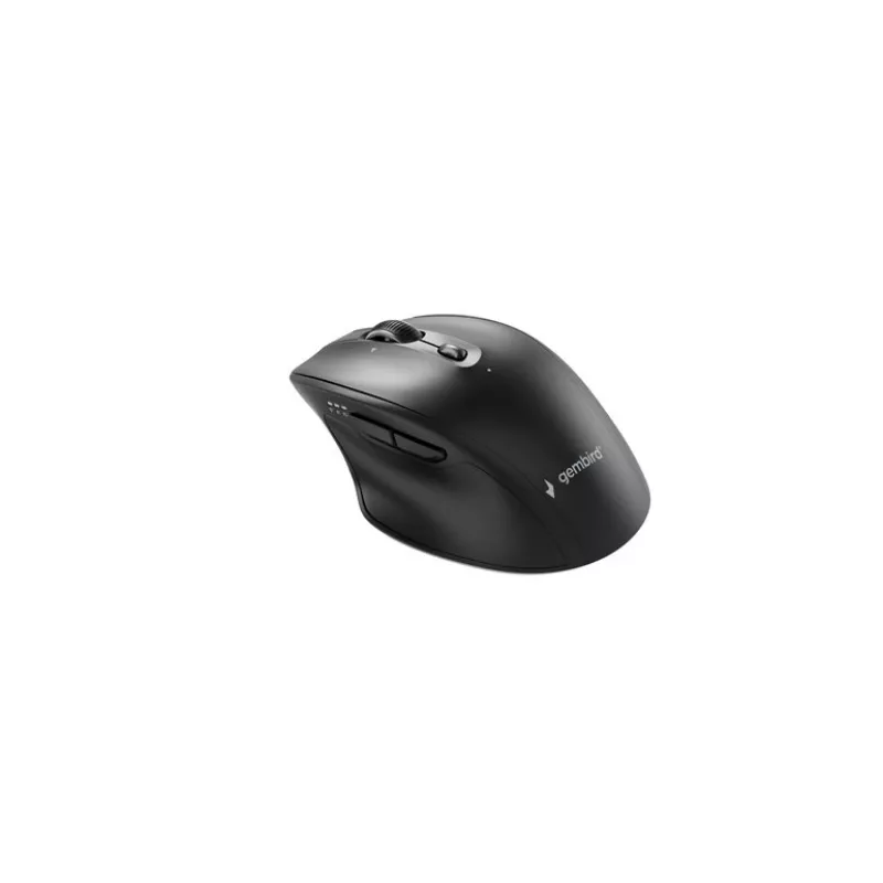 Gembird MUSW2-6B-02 belaidė dviejų režimų pelė (2.4G + BT), 2400 DPI, 6 mygtukai, juoda