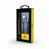 Gembird USB-A to Lightning kabelis, Premium spiralinis metalas, 1 m, metalo pilka