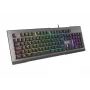 GENESIS Rhod 500 RGB žaidimų klaviatūra – membraninė, ispaniškas QWERTY išdėstymas, juoda/ pilka