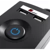 GETFORT 5P-3M-B-USB apsauginis prailgintuvas su 5 kištukinėmis rozetėmis, 2 USB-A prievadais, 3 m kabeliu, juodas
