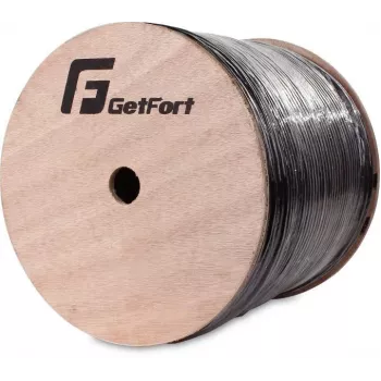 GETFORT ARAMID 12J 12 pluoštų OS2 vienmodis vidaus/lauko paskirstymo kabelis, 1m, LSZH, geltonas