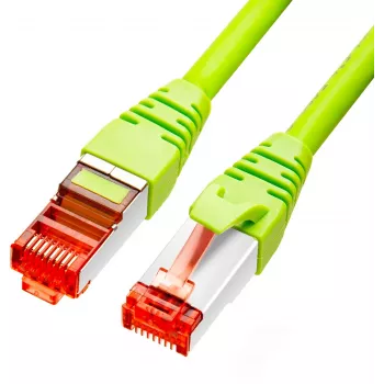 GETFORT Cat.6A S/FTP LSOH Patch Laidas 0,25 m Žalias
