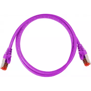GETFORT Cat.6A S/FTP LSOH Patch Cable 0.5m Violetinė