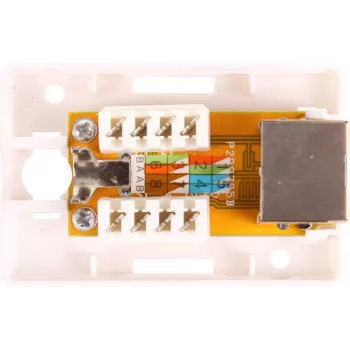 GETFORT GF-1G5EFTP ekranuotas paviršinio montavimo RJ45 Cat.5e modulis, baltas