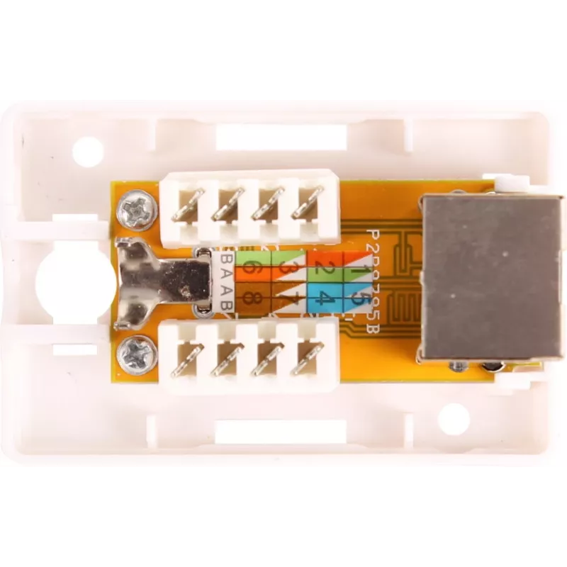 GETFORT GF-1G5EFTP ekranuotas paviršinio montavimo RJ45 Cat.5e modulis, baltas