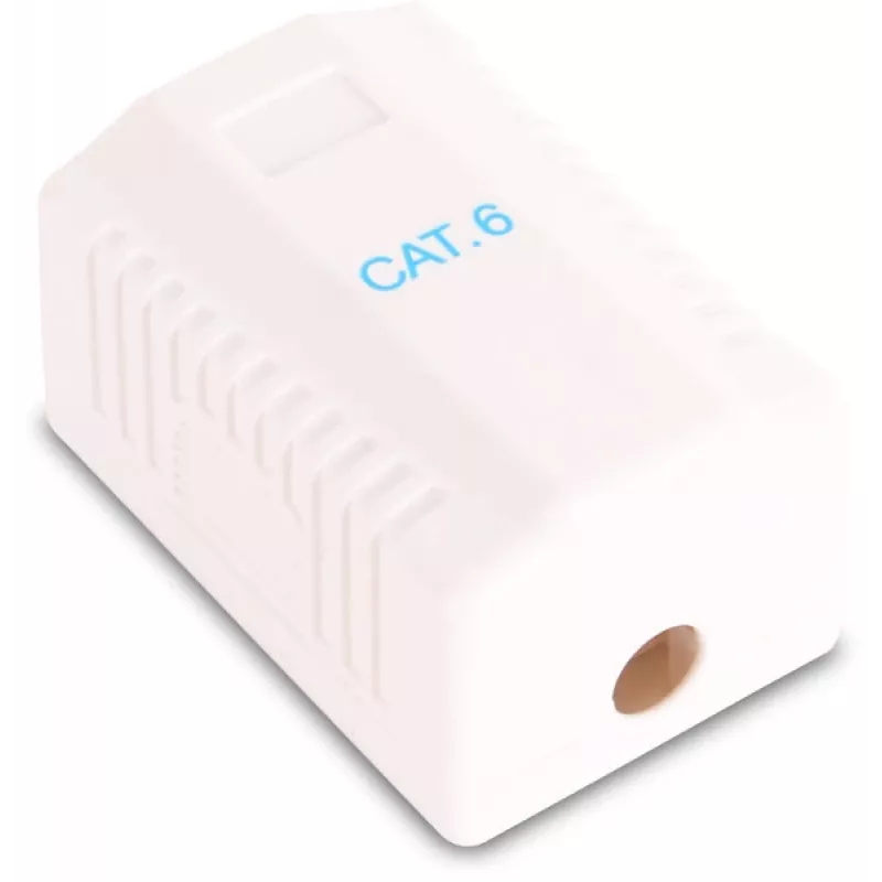 GETFORT GF-1G6FTP ekranuotas paviršinis RJ45 lizdas Cat.6, 1 prievadas, baltas