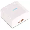 GETFORT GF-2G5EFTP ekranuotas paviršinis RJ45 lizdas, 2 prievadai, Cat.5e, baltas