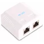GETFORT GF-2G5EFTP ekranuotas paviršinis RJ45 lizdas, 2 prievadai, Cat.5e, baltas