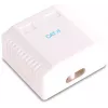 GETFORT GF-2G6FTP Ekranuotas montuojamas ant paviršiaus tinklo lizdas, 2x RJ45, Cat6 FTP, baltas
