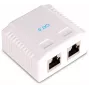 GETFORT GF-2G6UTP 2 prievadų RJ45 Cat.6 UTP paviršiaus tinklo lizdas, baltas