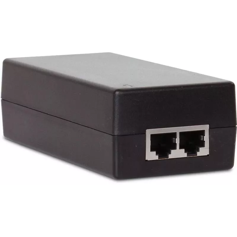 GETFORT GF-48D1000 48W pasyvus PoE injektorius, 100-240V AC į 48V DC, 10/100 Mbps, 2x RJ45, suderinamas su IEEE 802.3af/at