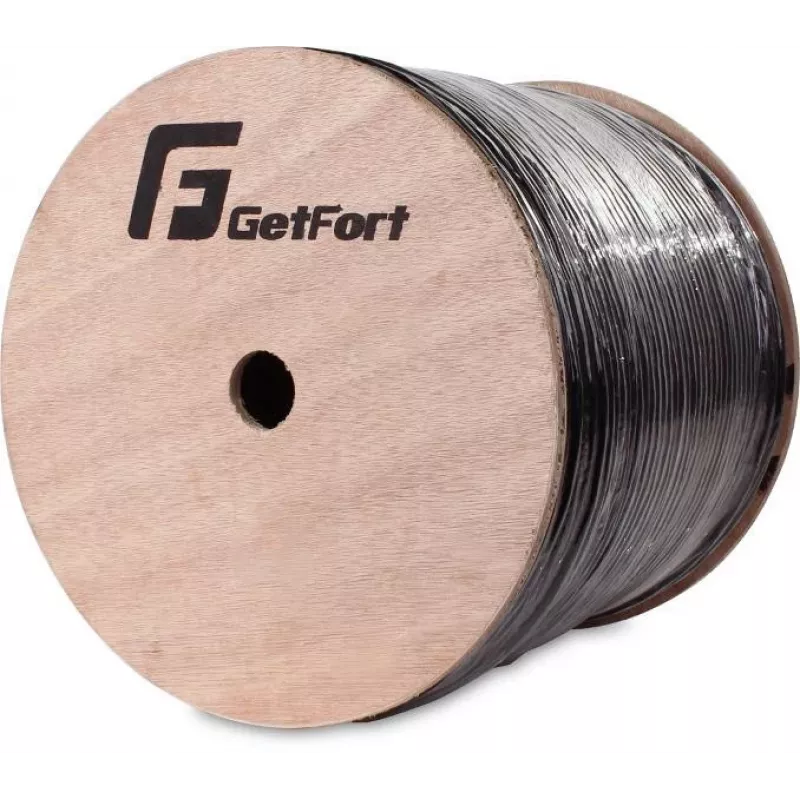 GETFORT GF-DAC-12J Lauko šarvuotas optinis kabelis, 12 gyslų, vienmodis OS2 G.652D, 1 m, tiesioginiam įkasimui, juodas