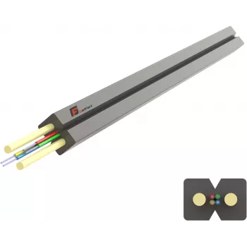 GETFORT GF-FRP-2J LSOH vidaus FTTH šviesolaidinis kabelis, 2 skaidulos, vienmodis G.657.A2, 1 m, baltas
