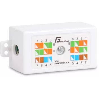 GETFORT GF-LP-6UTP Cat.6 UTP įmontuojama kabelio jungtis, Krone tipo, balta