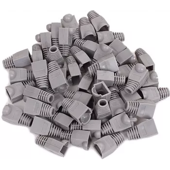 GETFORT GF-OS-RJ45-50 Pilki RJ45 jungčių gaubteliai, 50 vnt., apsauga nuo įtempimo Ethernet kabeliams