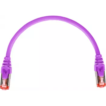 GETFORT GF-PC6ASFTP-0.25V Cat.6A S/FTP LSOH Patch Cable 0.25m Violetinė