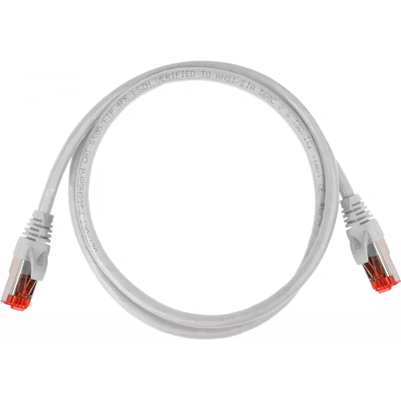 GETFORT GF-PC6ASFTP-1G Cat.6A S/FTP LSOH Patch Laidas 1m Pilkas