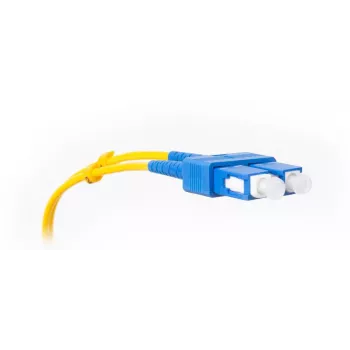 GETFORT GF-SUSUD2 vienmodis dvigubas šviesolaidinis šuoras SC/UPC–SC/UPC, 2 m, geltonas