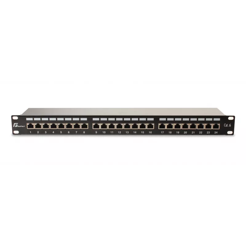 GETFORT PGF-6FTP24-B6 pataisos panelė FTP Cat.6 24 prievadų 19 colių 1U juoda
