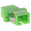 GETFORT SC/APC Simplex šviesolaidžio adapteris, vienmodis, žalias, su flanšu