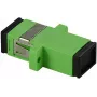 GETFORT SC/APC Simplex šviesolaidžio adapteris, vienmodis, žalias, su flanšu