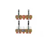 Giacomini R553D 1 inch x 3/4 inch 6-Circuit Heating Manifold Nickel-Plated Brass