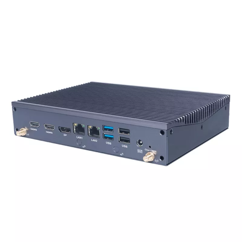 Giada DF613-I Intel Core i5-1335U beventilis Mini PC Barebone, 4x 4K ekranas, Dual GbE, DDR5, 2x M.2, VESA laikiklis, be RAM/atminties/OS