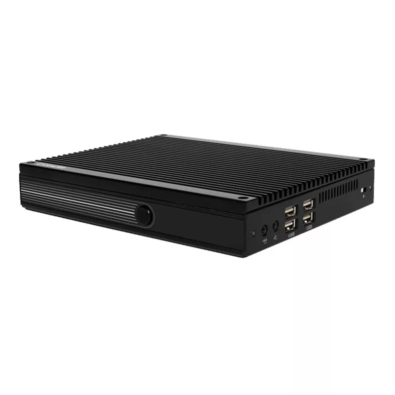 Giada F109D beventilis įterptinis kompiuteris su Intel Celeron J4125, 8GB RAM, dvigubu GbE, trigubu ekranu, VESA laikikliu, juodas