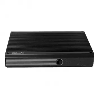 Giada F109D beventilis įterptinis kompiuteris su Intel Celeron J4125, 8GB RAM, dvigubu GbE, trigubu ekranu, VESA laikikliu, juodas