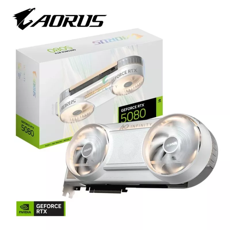 Gigabyte AORUS GeForce RTX 5080 INFINITY WOOD 16G - 16 GB GDDR7 - 2805 MHz - 3x DisplayPort