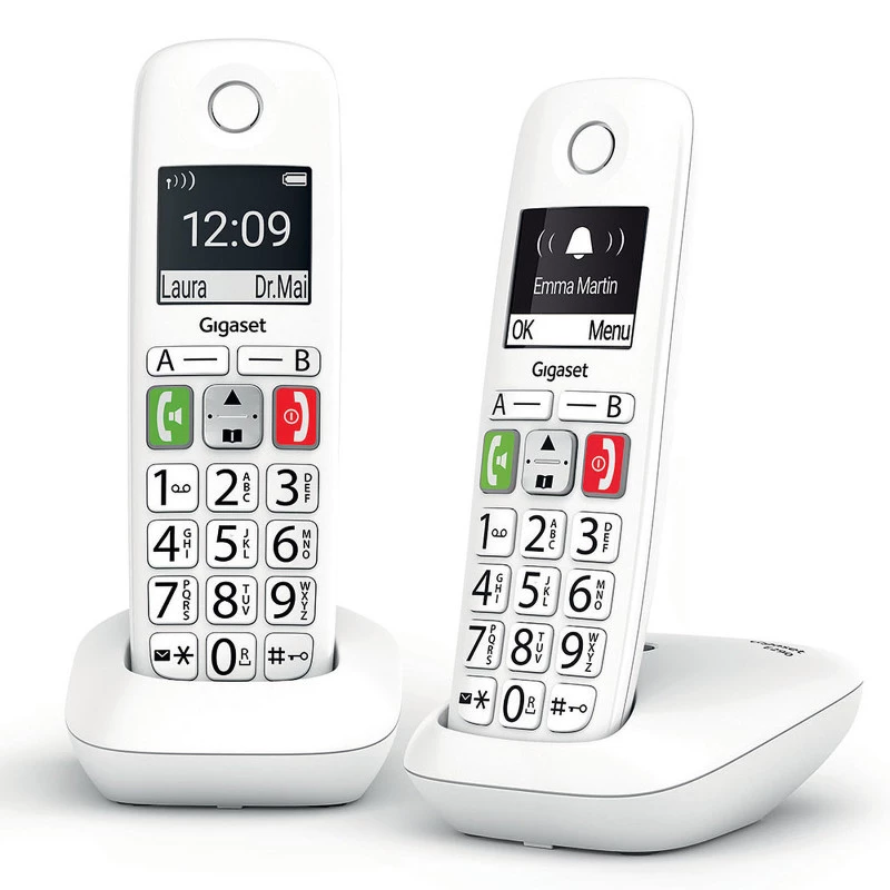 Gigaset E290 belaidis DECT telefonas, baltas