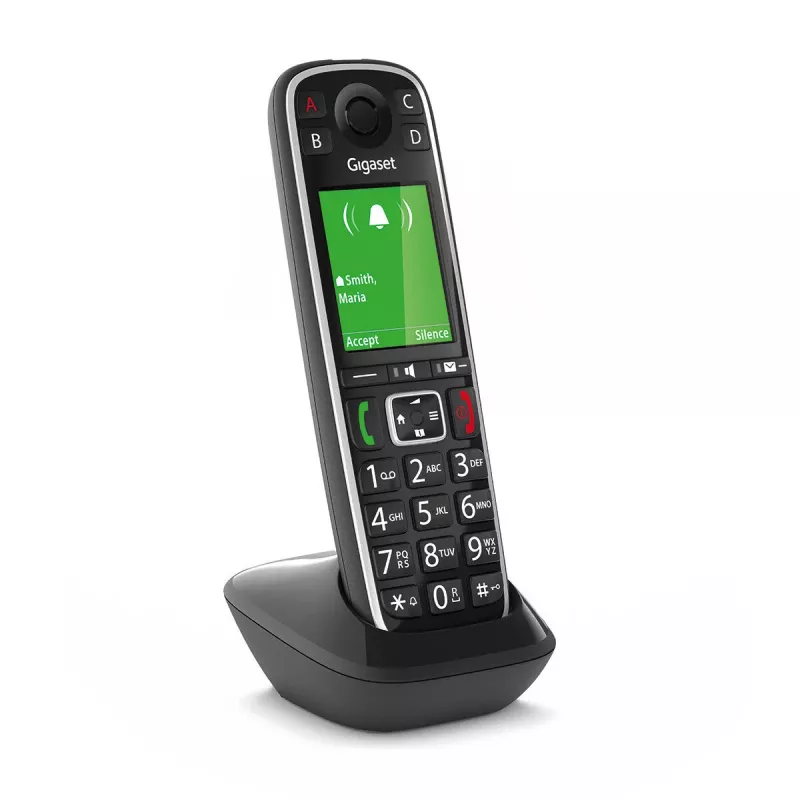 Gigaset E720HX belaidis DECT papildomas ragelis su skambinančiojo ID, juodas