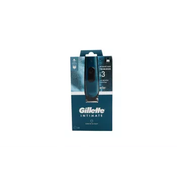 Gillette Intimate i3 elektrinis kūno plaukų kirpimo įrenginys vyrams, šlapias ir sausas, belaidis, įkraunamas, su 3 šukų antgaliais