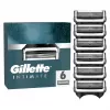 Gillette Intimate Skustuvo Galvutės Papildymas, 6 Vnt., Juodos, Vyriškų Plaukų Skutimui
