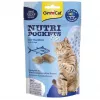 GimCat Nutri Pockets Fish with Salmon 60g – traškūs skanėstai katėms su kreminiu įdaru kailiui ir odai